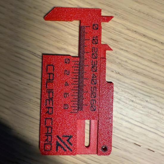 3D Printed Caliper Card Caliper Ruler Sliding Gauge Ruler Measuring Tool Portable Vernier Caliper Keychain Pendant for Quick Measurements