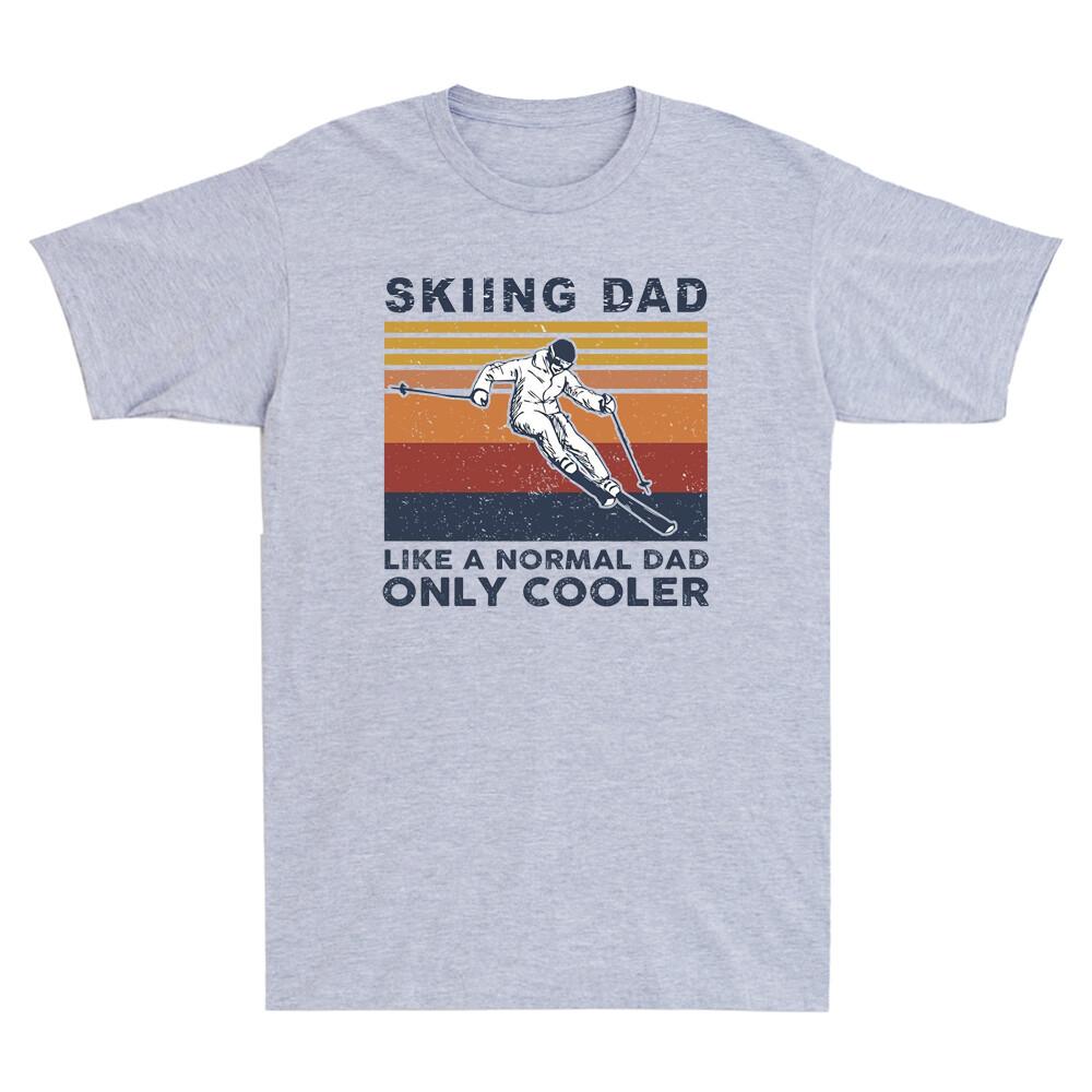 Skiing Dad Like A Normal Dad Only Cooler Vintage Unisexs TShirt Gift For Father