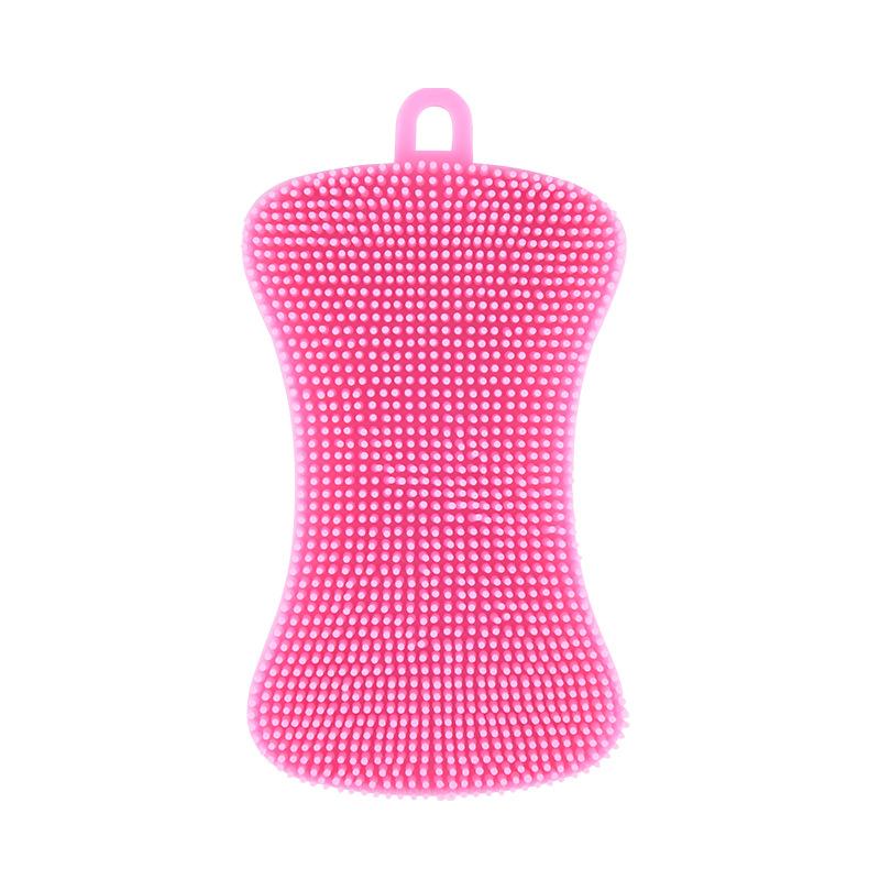 1/4Pc Silicone Dish Washing Brush Pot Pan Sponge Scrubber Silicone Scouring Pad Fruit Pot Pan Wash Brushes Kitchen Cleaning Tool