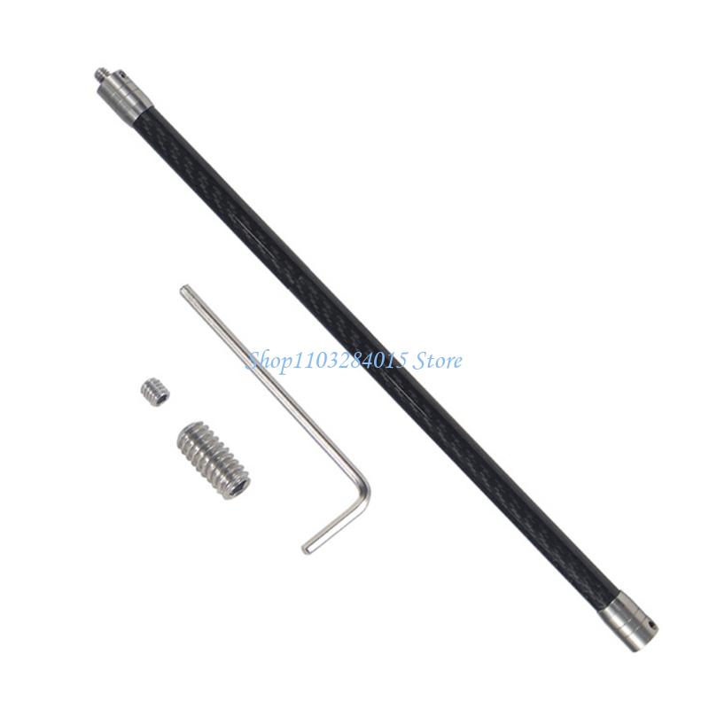 R6FF Lightweight 14mm Carbon Fiber Extension Rod Stainless Steel Connector 1/4inch