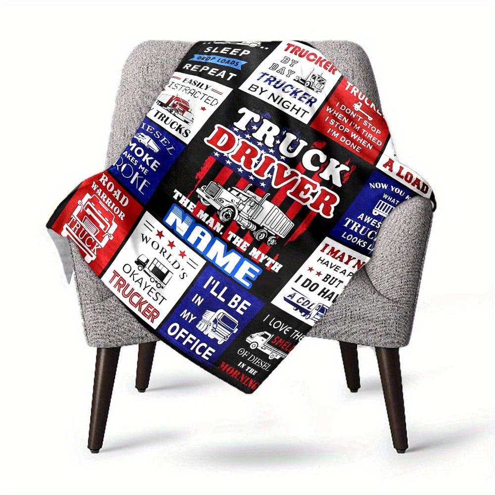 Home Truck Driver The Man The Myth Blanket Fashion Home Decor Used For Chair Office Sofa Bed Camping Soft And Warm Suitable As Birthday Giftst79