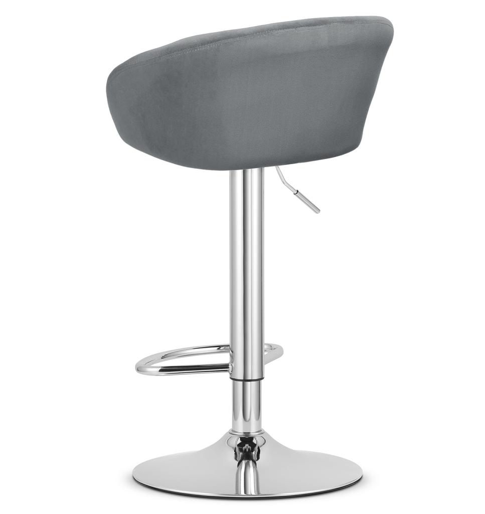 EAST stool - velvet gray / chrome base x 2