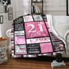 Sweet 21St Birthday Home Blankets Soft Cozy Lightweight Allseason Multipurpose Blanket For Picnic Sofa Office Bed Living Room Suitable As Gift For