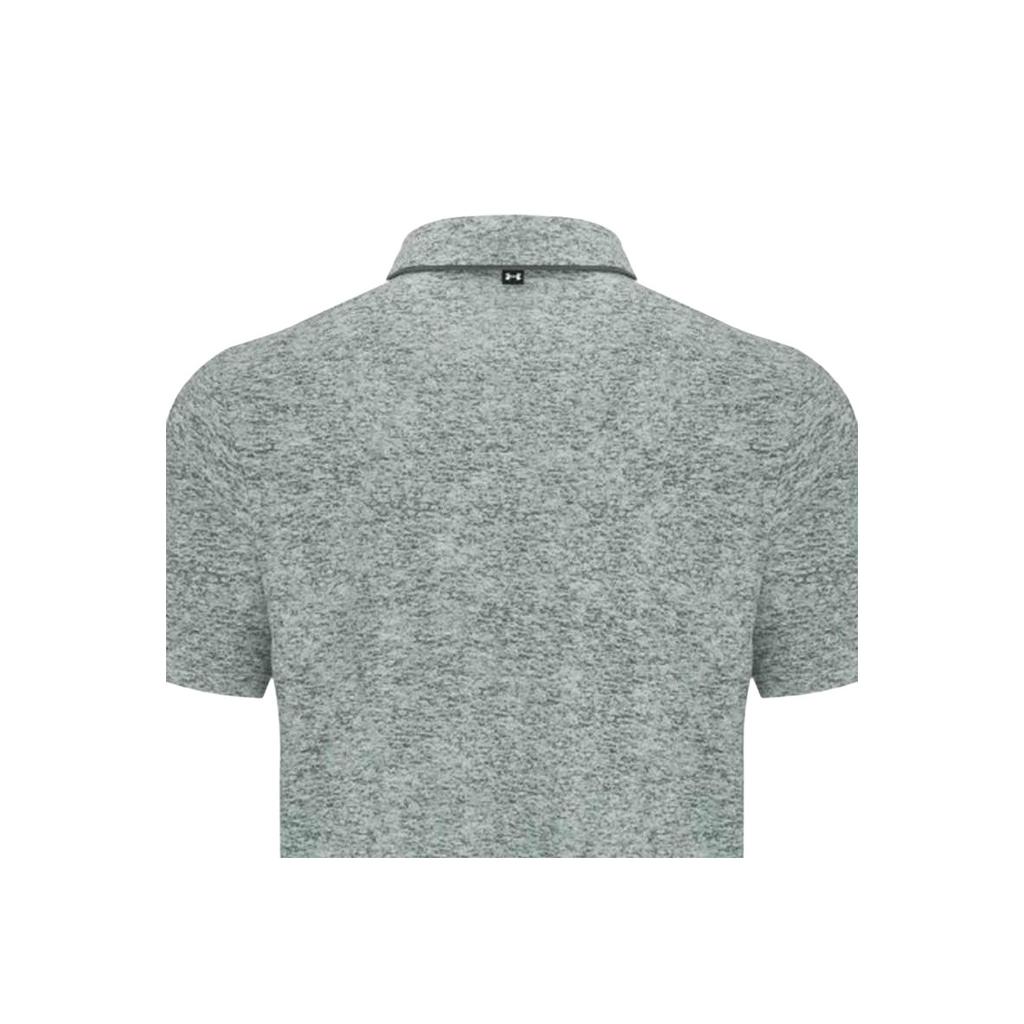 Under Armour Iso Chill Logo Print Pullover Short Sleeve Polo Men Tops Peach Grey 1377364-012
