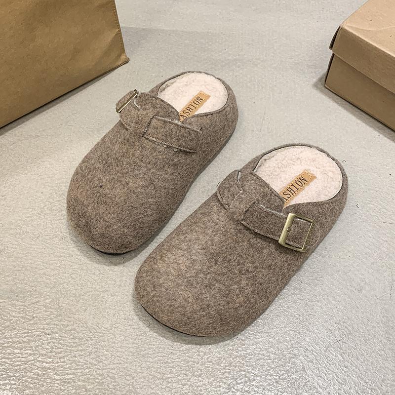 Fashion 2024 Brand Women's Shoes Baotou Women's Slippers Fashion Belt Buckle Casual Slippers Women Hot Sale Slingbacks Flat Slippers