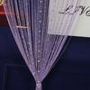 Rose Flower Silver Thread Tassel Curtain, 1x2m Door Drape Room Divider Living Room Bedroom, Home Decor Privacy Screen Hanging Partition