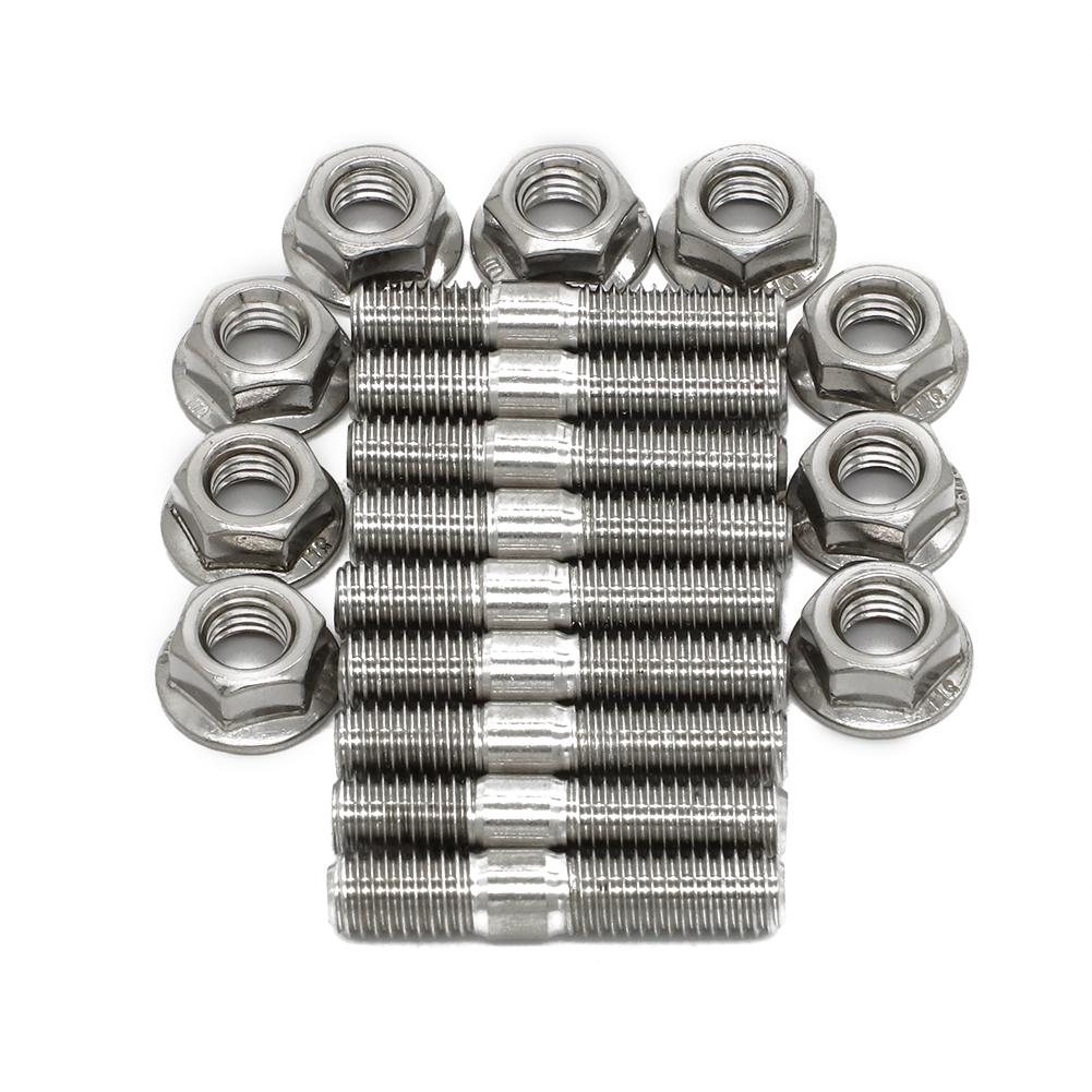 M8*40 Exhaust Manifold Stud For Honda Civic Acura Integra V3 B D Series Stainless Steel Stud Serrated Bolts Nut Screw