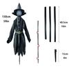 Halloween Yard Decorations Lighted Witch Stakes 59-inch Horror Prop With Led Glowing Face Stake For Pathway Outside Fall Garden