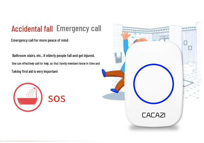 Wireless Elderly Call Button: Long-Distance Remote for Emergency Assistance and Patient Alerts