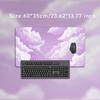 Tapis de Souris Nuages Fantastiques Mauves Gamer XL Personnalisé Grand Tapis de Souris XXL Antidérapant Tapis de Bureau Tapis de Table d'Ordinateur