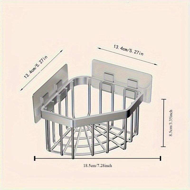 

1pc Bathroom and kitchen general triangle storage rack, good fit corner and sink corner, save space, improve storage rate