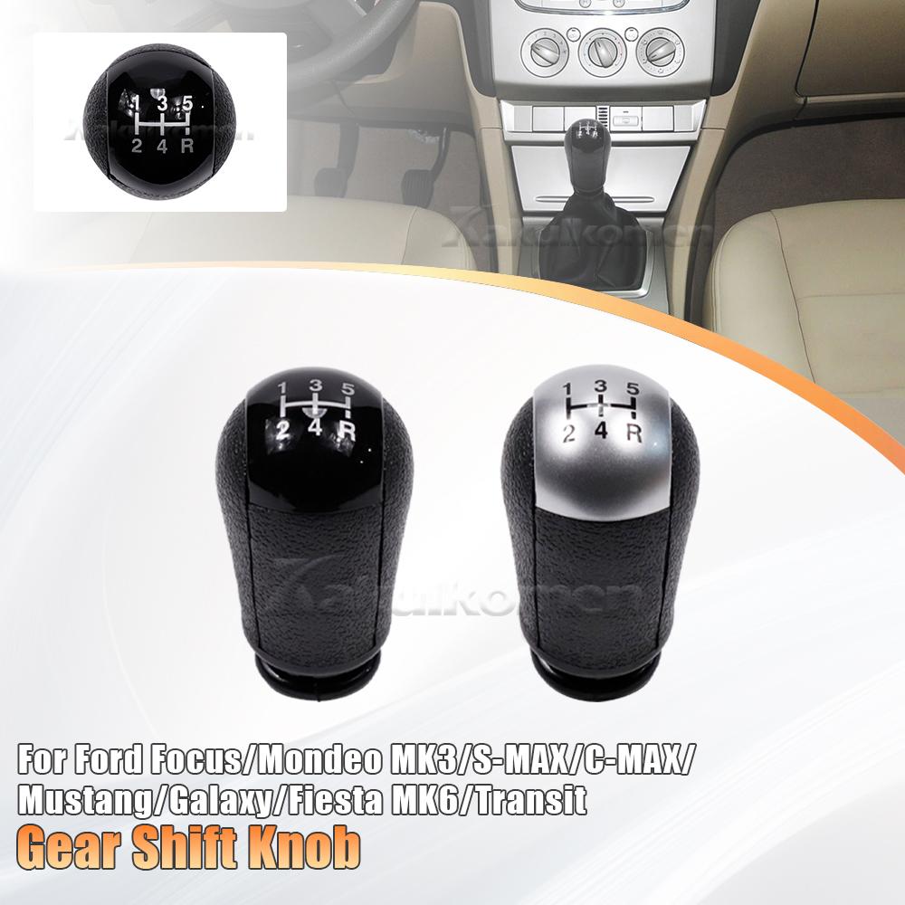 Manual 5 Speed Gear Shift Knob Stick Shifter Lever HandBall For Ford Focus MK2 C-Max Mondeo MK3 Mustang Transit Parts 2006-2015