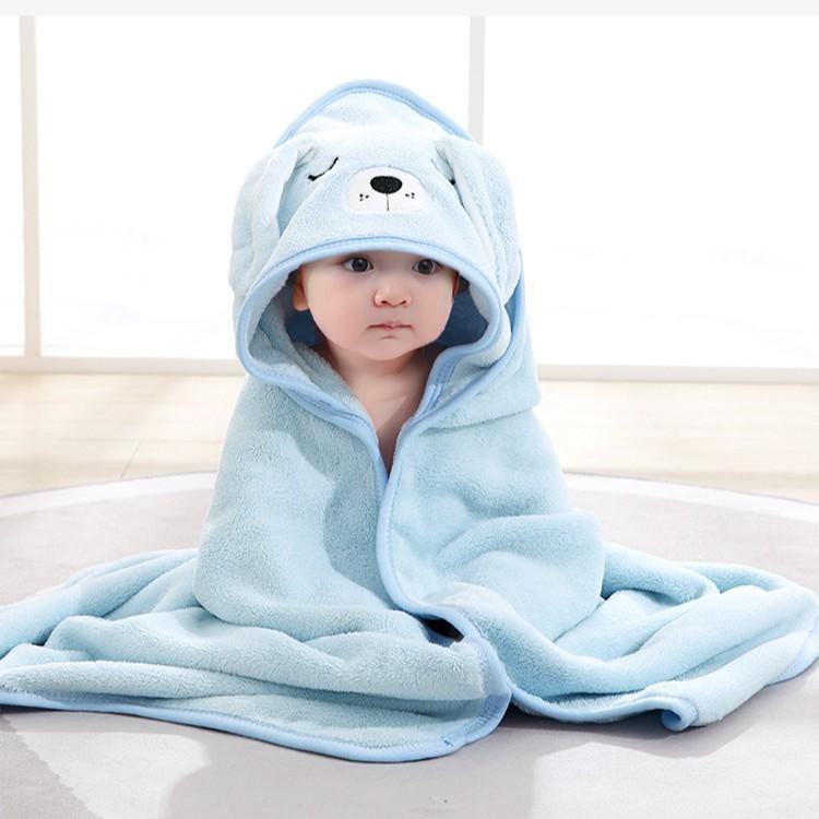 

Baby Bath Towel, Shower and Swimming Hooded Cape, Cute Children s Beach Bag, Bath Towel, Coral Fleece Quick Drying Absorbent, Baby Beach Towel 80*80cm