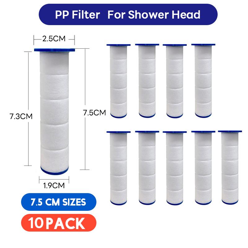 10 Pcs Shower Head Filter,Replacement Shower Head Cotton Filter Set Water Purification,Bathroom Accessories