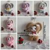 Bowknot‘ Plush Rabbit Doll Keychain Big Ear Rabbit Hanging Ornament  Birthday Gift