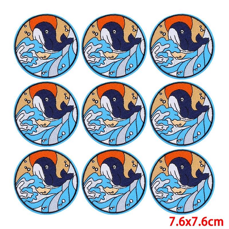 10 Pcs/lot Embroidery Patch Iron On Patches For Clothing Patches On Clothes Jackets Decor Applique Sew Supplies