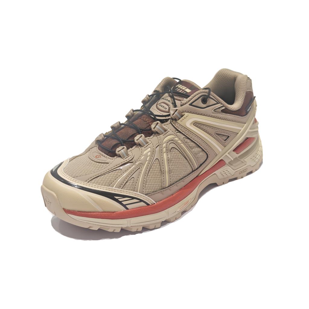 Men's Sneakers ANTA Champion G03 Casual Shoes Men's Low-top Dark Gray Brown/Raw Wood