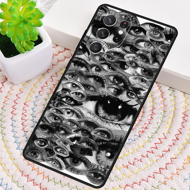 Eye Illustration Phone Case for Samsung Galaxy note 10 pro S26 Ultra S23 S24 FE S25 S21 S22 PLUS shockproof Cove