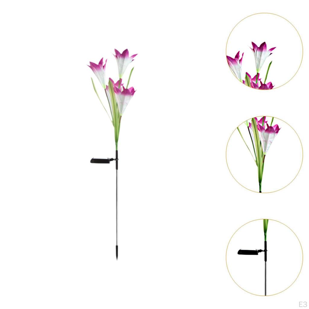 LED Solar Lily Flower Light Garden for Balcony Pathway Courtyard