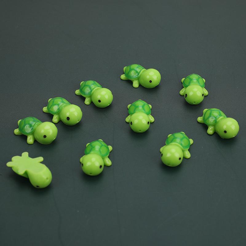 10 Pcs Mini Schildkröte Figuren Puppenhaus Bonsai Garten Micro Landschaft