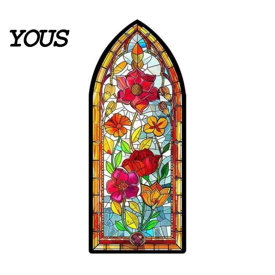 Retro Style Bookmark Stained Glass Flower Bookmark, Floral Acrylic Suncatcher Plant Book Page Marker, Gifts for Bookish, Women Lightweight