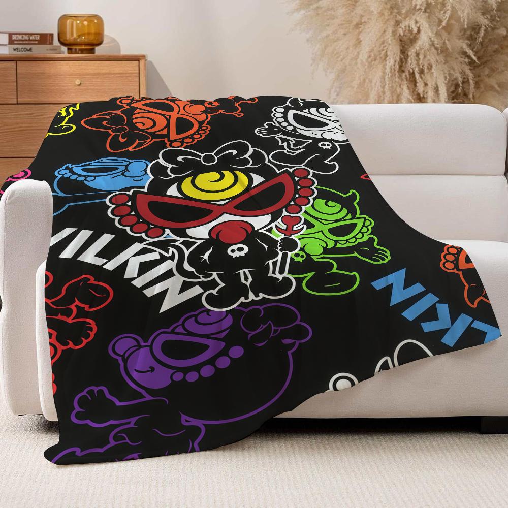 Fashion print H Hysteric M Mini Blanket For Sofa Office Bed Plane Travel Sleep Read Relax Camping Soft And Warm