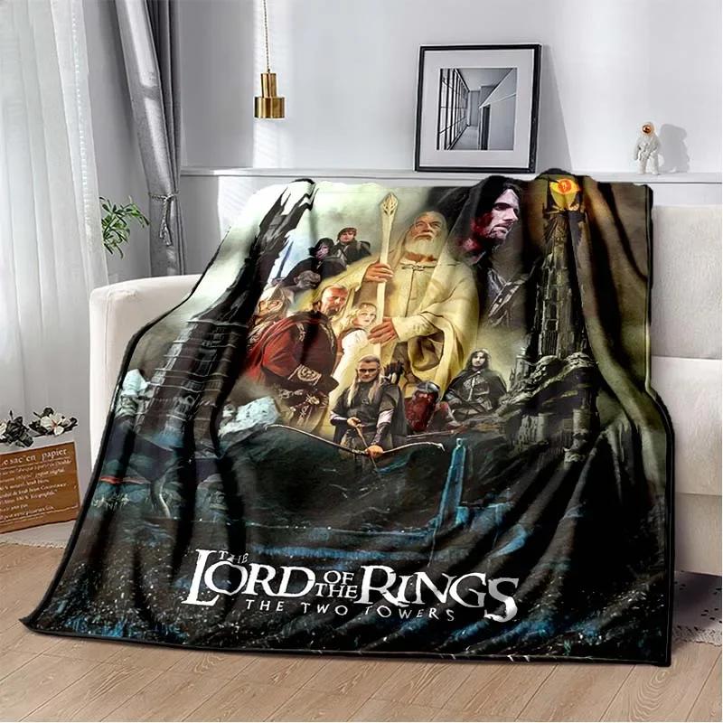 2025 New Fashionable L-Lord of the Rings Printed Blanket Hotel Office Comfortable Warm Sofa Bed Soft Blanket Gift Picnic Blanket