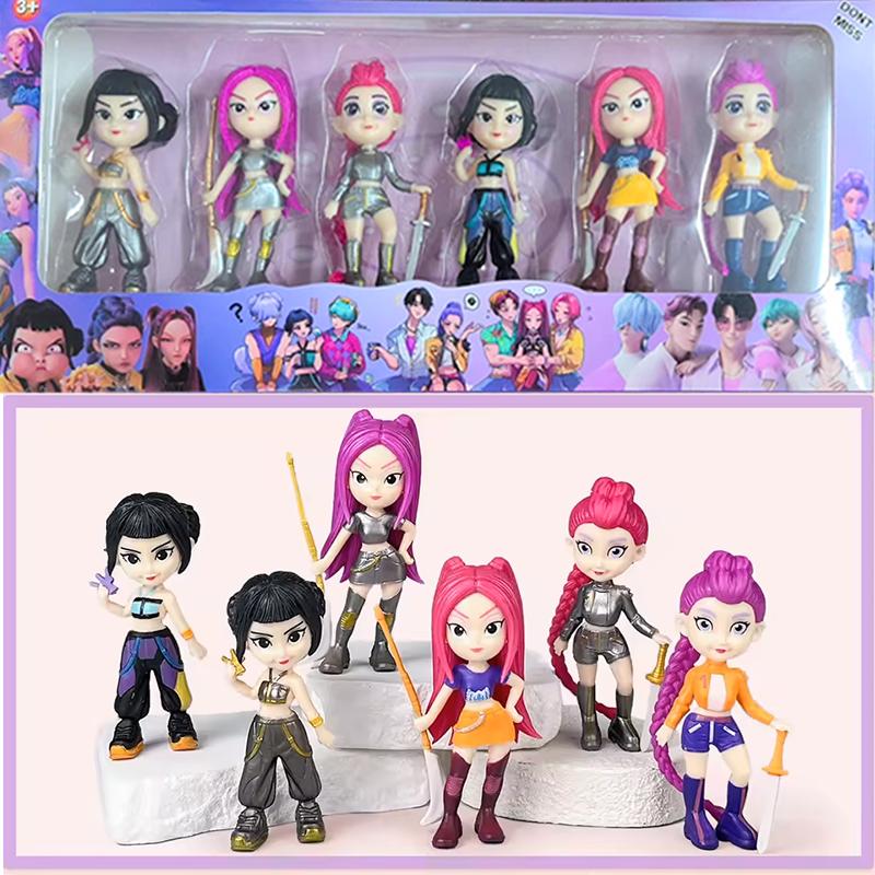 NEW Anime KPop Devil Hunter Doll Vinyl Toy Rumi Mira Zoi Character Vinyl Mask Blind Box Ornament Toy Christmas Gift