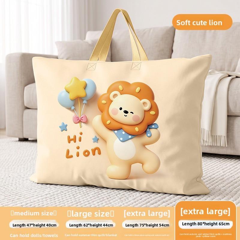 Toddler Bedroom Storage Bag For Clothes And Comforters With Handle Large Capacity