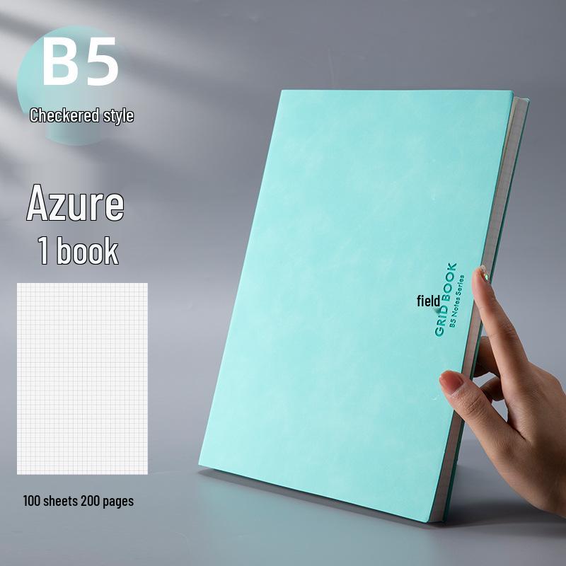Hand-Painted Grid Notebook: Stylish A5/B5 for College Students with Thick Pages, A4 Journal