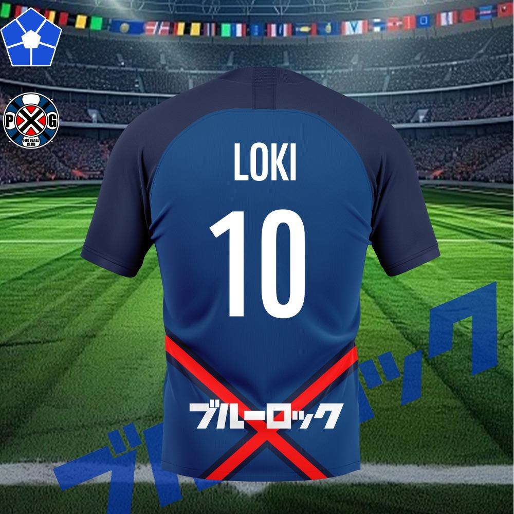P.X.G Blue Lock Tee Anime Paris X Gen Jersey Football Uniform No.9 Rin Shidou Cosplay T Shirts Casual Sports Custom Name Tops