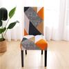 Geometric Dining Chair Cover Spandex Elastic Chair Slipcover Case Stretch Chair Covers for Party Hotel Banquet Dining Room Decor