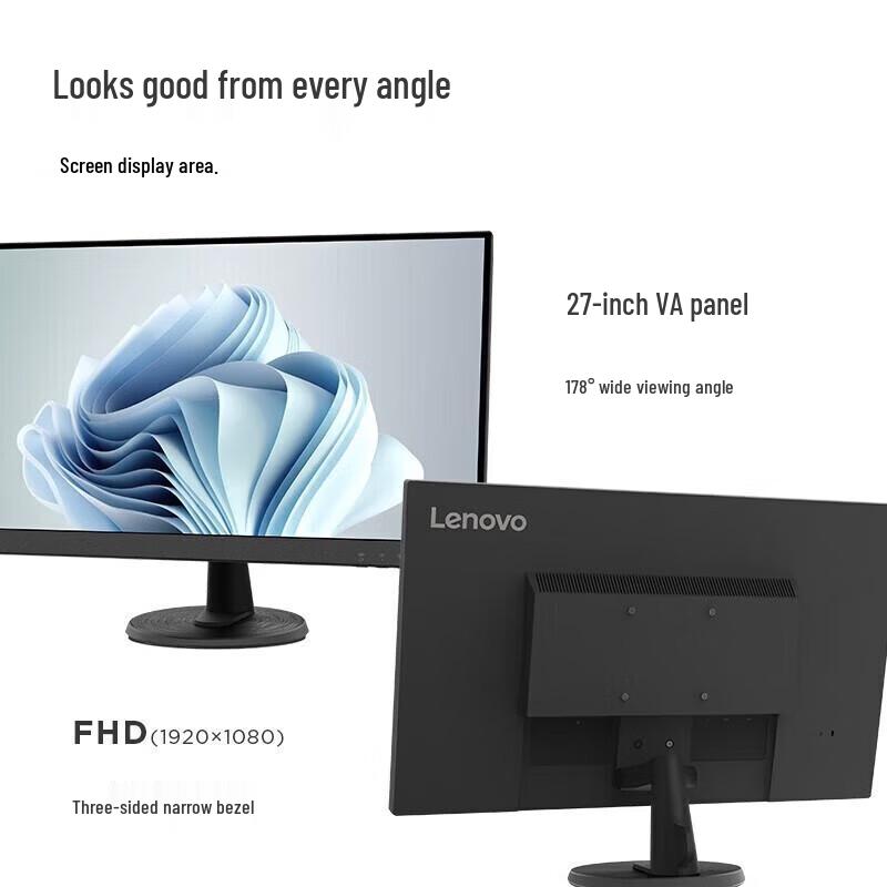 Lenovo ThinkVision E27E-34 27-inch FHD Monitor CN plug (adapter included)