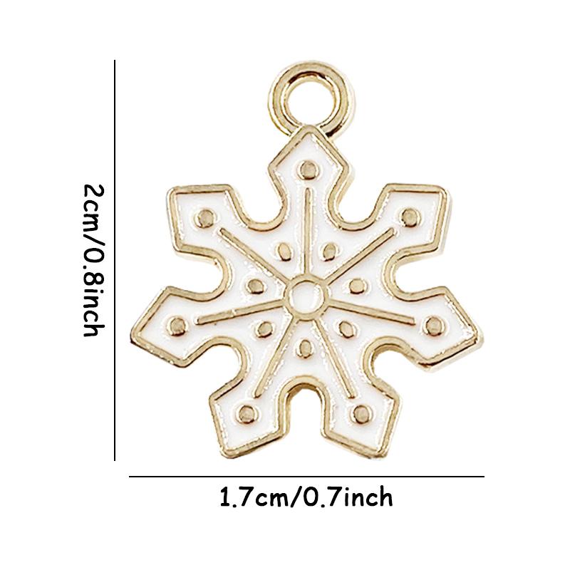 10pcs Bell Xmas Tree Enamel Pendant Santa Snowflake Charms DIY Christmas Gift Necklace Bracelet Accessories Party Supply