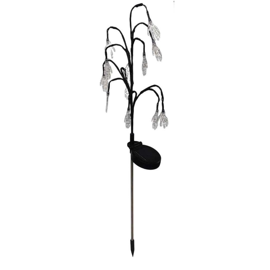 LED Solar Powered Pumpkin Branch Stake Lights Outdoor Yard Decorative Lighting for Garden Pathway Lawn Halloween Party Decor