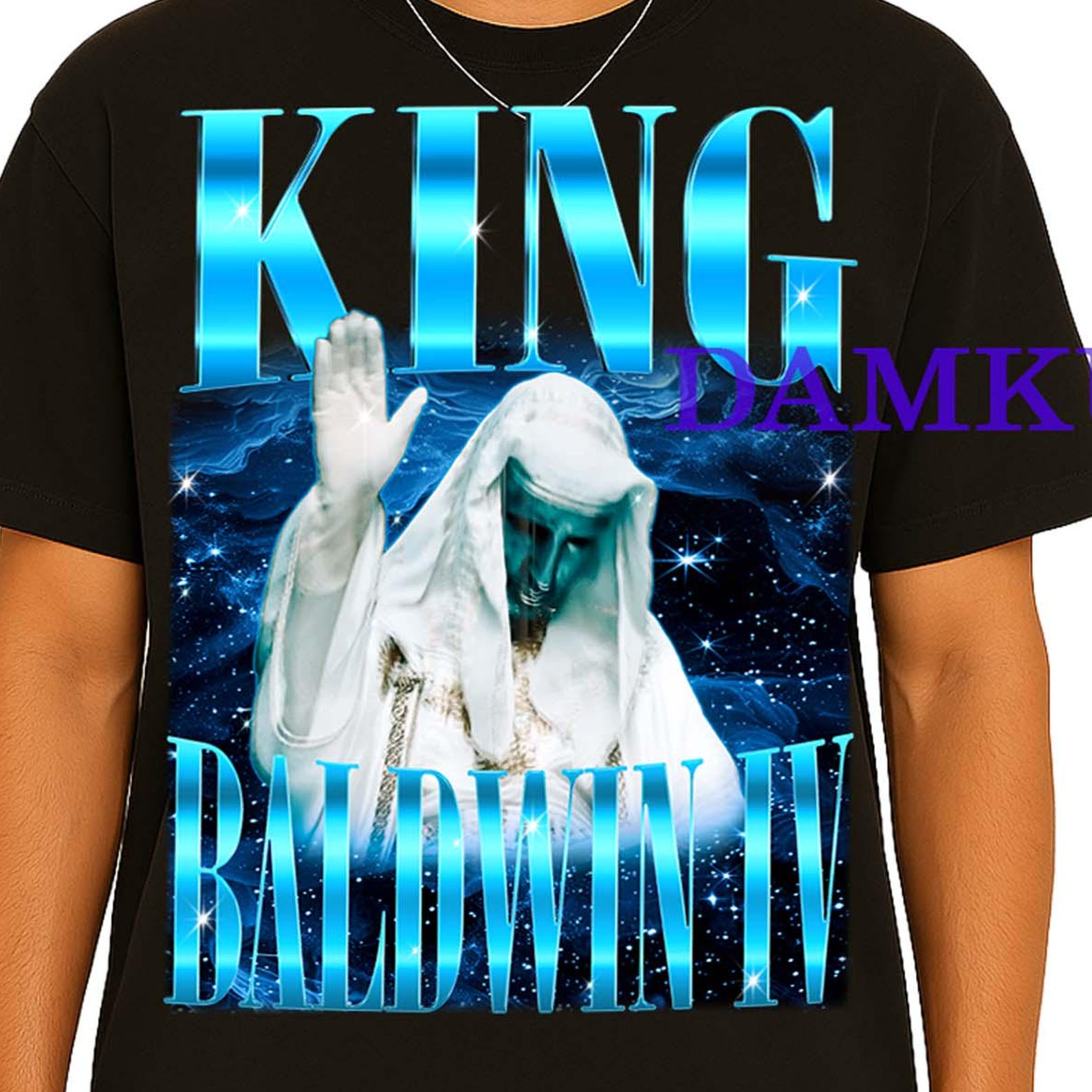 King Baldwin IV The Leper King 90s Graphic Fan Tee, King Baldwin 4 War Homage Shirt, King Baldwin IV T-Shirt, Gift for Him Unisex T-shirt 2XL