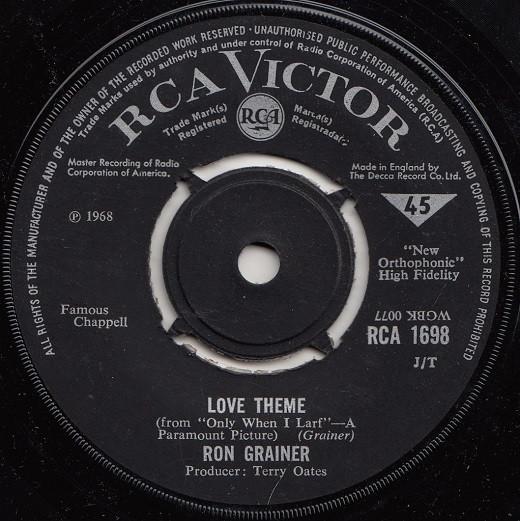 

7inch Record RON GRAINER - Love Theme RCA1698 RCA Victor 1968 UK Jazz Used