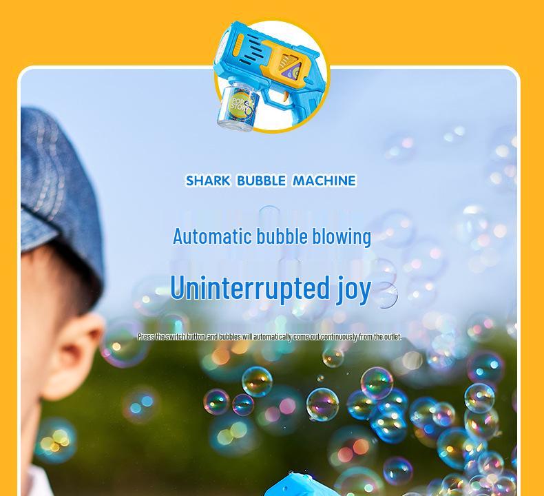 Leak-Proof Automatic Bubble Gun Toy: Light-Up for Kids - Ideal Christmas or Birthday Gift