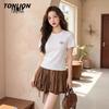 TonLion Damen Slim Fit Kurzarm-T-Shirt