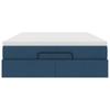 Ottoman Bed with Mattress Blue 140x200 cm Fabric