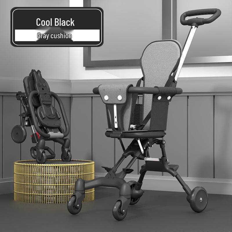 Компактная складная двухсторонняя легкая детская коляска