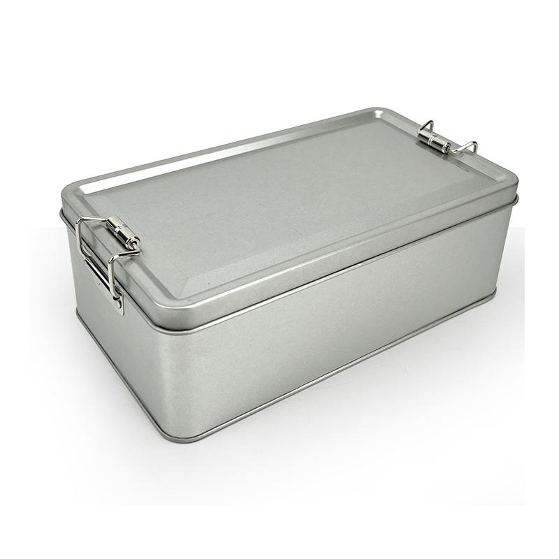 Old-Fashioned Rectangular Tinplate Box With Lid High Quality Metal Storage Box Cake Packaging Box Durable With Buckle Candy Box