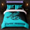 Norwich City Individueller Name Text Bettwäsche Set 1 Bettbezug+2 Kissenbezüge Fußball Logo Personalisierte Geschenk für Besonderen Anlass Schlafzimmer Dekor