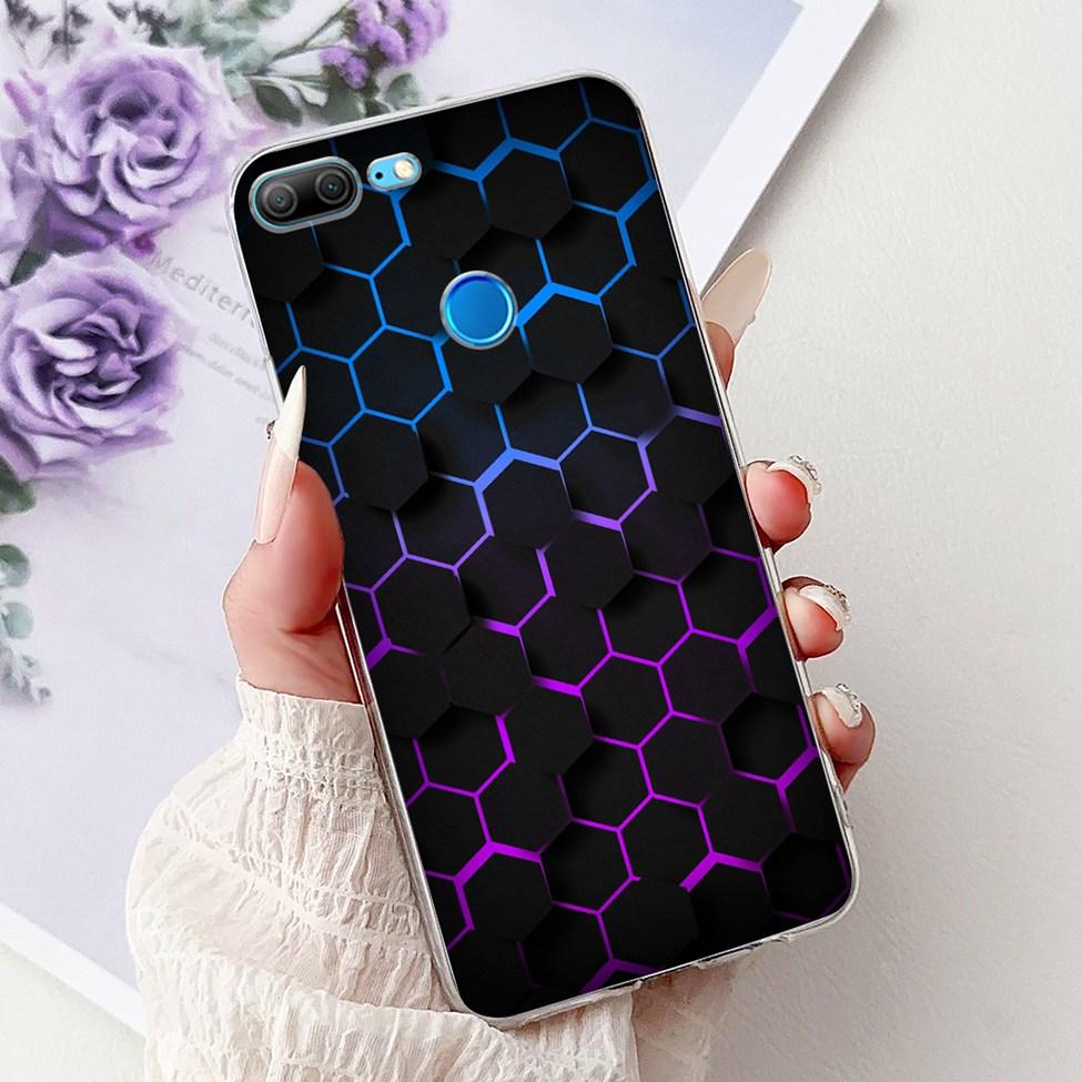 Clear For Honor 9 Lite Case Cute Cat Luxury Fashion Flowers Cool Boys Soft Bumper Cover For Honor 9Lite LLD-L21 Phone Case 5.65"