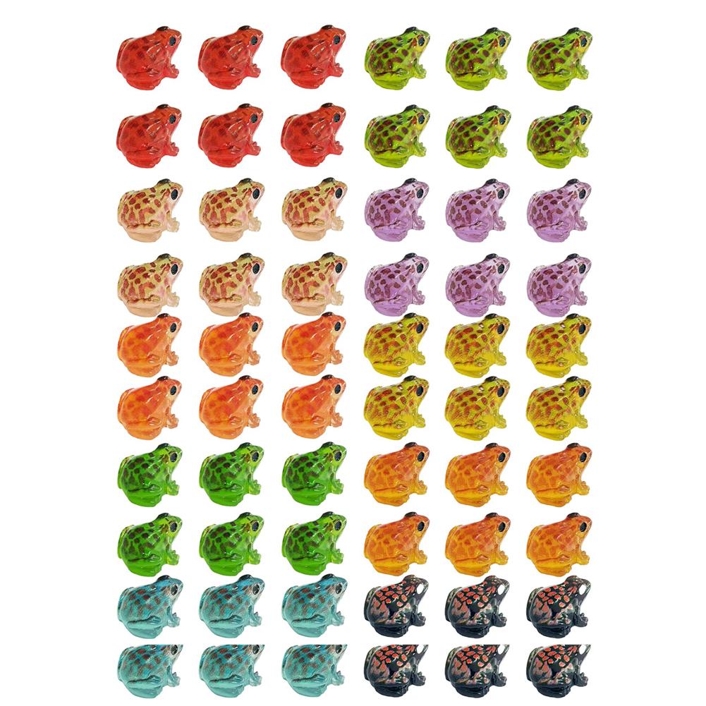 Set of 60 Glow in The Dark Mini Resin Frogs for Garden and Craft Decoration Luminous Additions for Outdoor Scenes