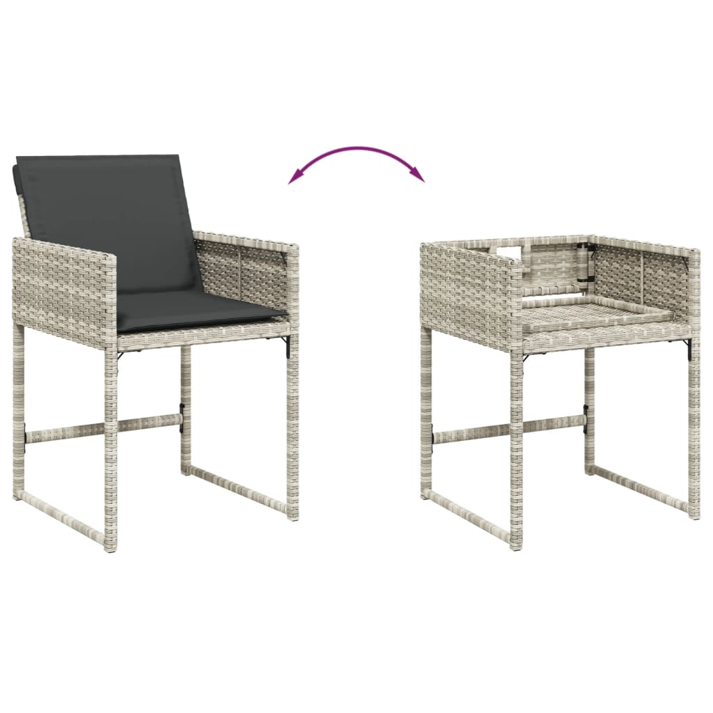 Vidaxl 5-Cz. Garden Furniture Set With Cushions, Light Grey