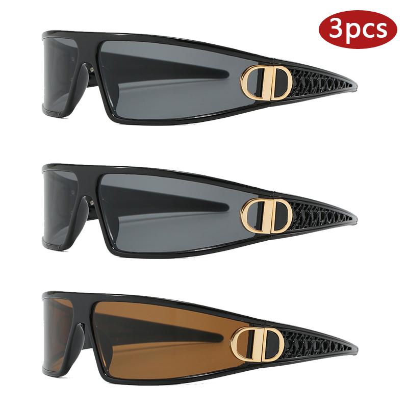 3pcs Fashion Outdoor Cycling Sun Glasses Sports UV Orotection Sunglasses Fashion High-Grade Personalized Hairband Eyeglasses