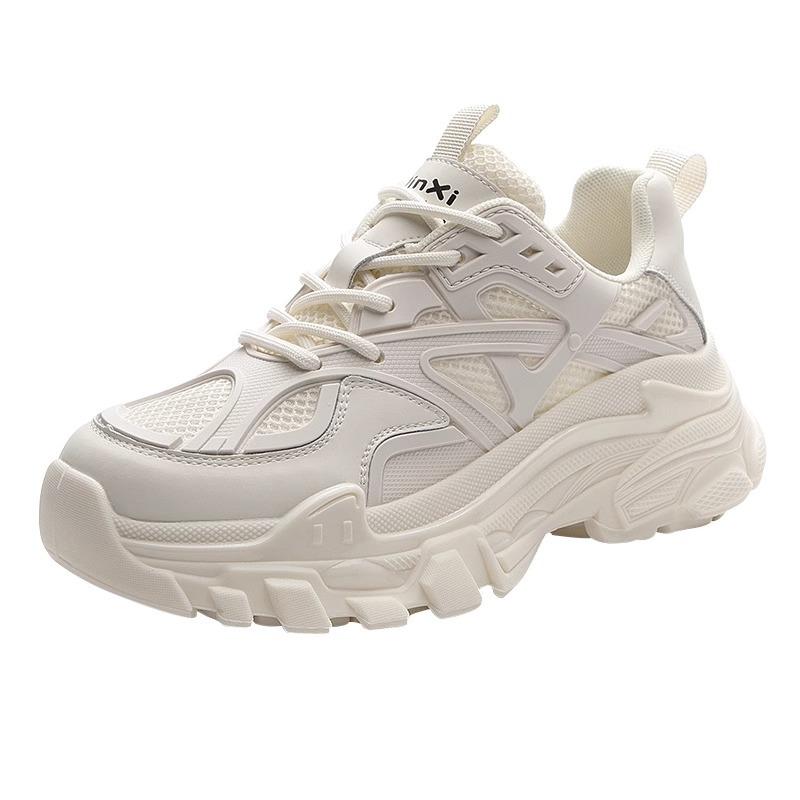 European Popular Dad Shoes Women 2025 New Spring and Autumn Thick-soled Versatile Ins Trendy Shoes Breathable Casual Sports Shoes