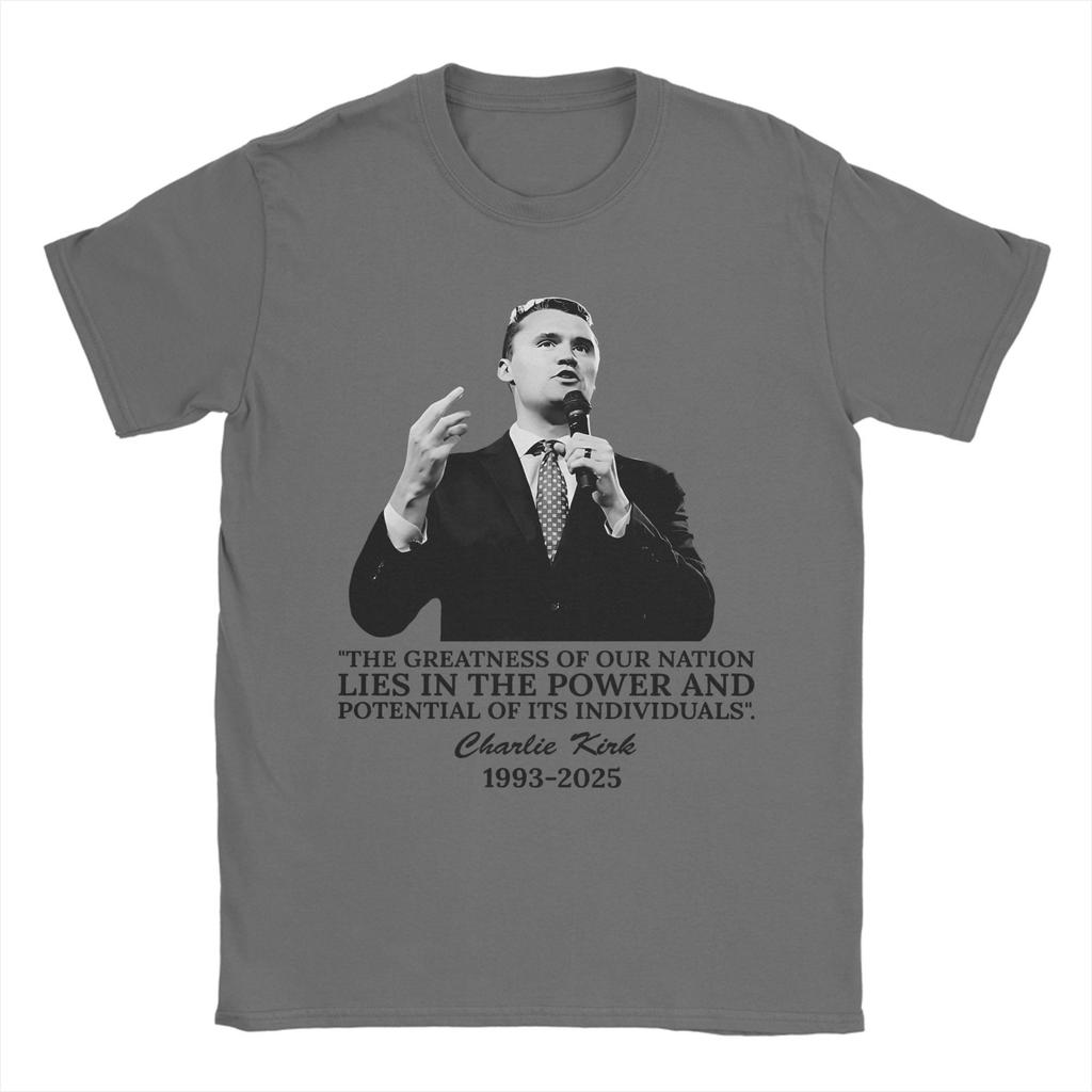 Turning Point USA T-Shirt Sommer Trendige T-Shirts Herren Baumwolle O-Ausschnitt Übergröße Kleidung Kurzarm Streetstyle T-Shirt