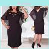 Elegancka Damska Sukienka-Peleryna z Wycięciami Krótki Rękaw Clubwear Plażowa 6XL Duży Rozmiar Szyfon